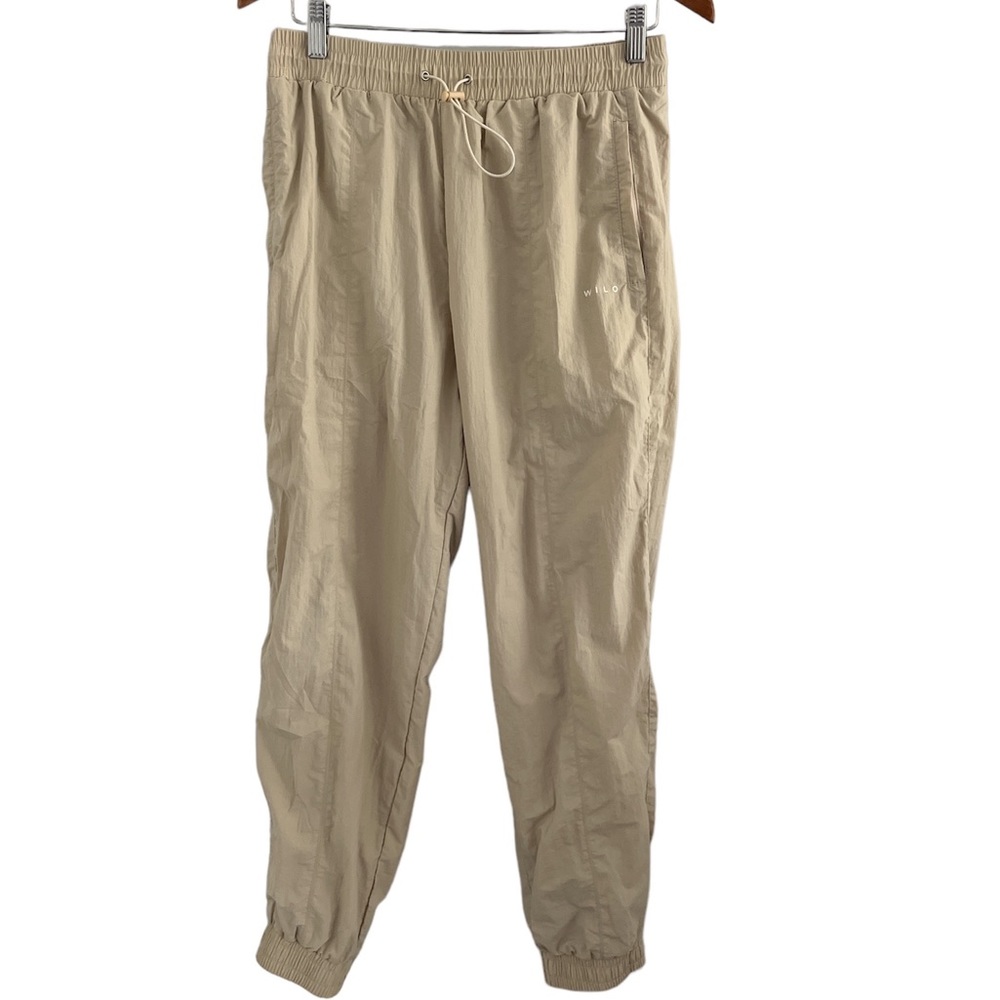 Wilo the label pull on parachute pants joggers‎ elastic waist elastic hem